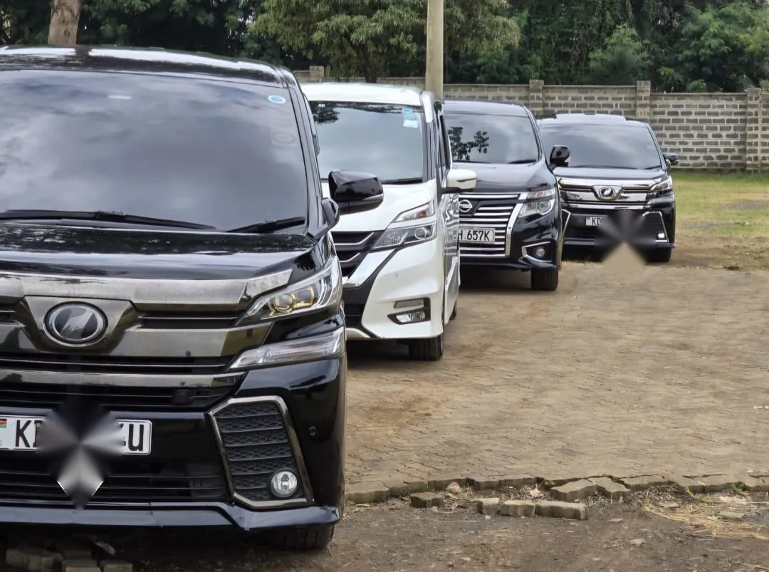 A row of executive vans